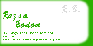 rozsa bodon business card